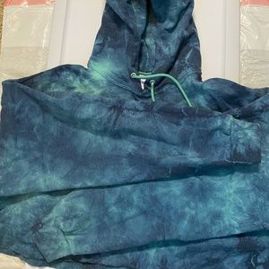 Tie Dye Crop Top Hoodie